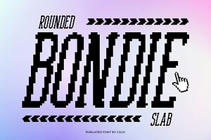 Bondie Slab Rounded Pixel, a Serif Font by Craft Supply Co.