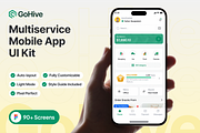 GoHive - Multiservice App UI KIT, an UI Kit Template by floxui (Thumbnail 1 of 7)