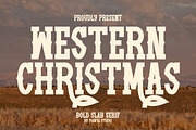 Western Christmas - Bold Slab Serif, a Slab Serif Font by Pian45 Studio (Thumbnail 1 of 7)