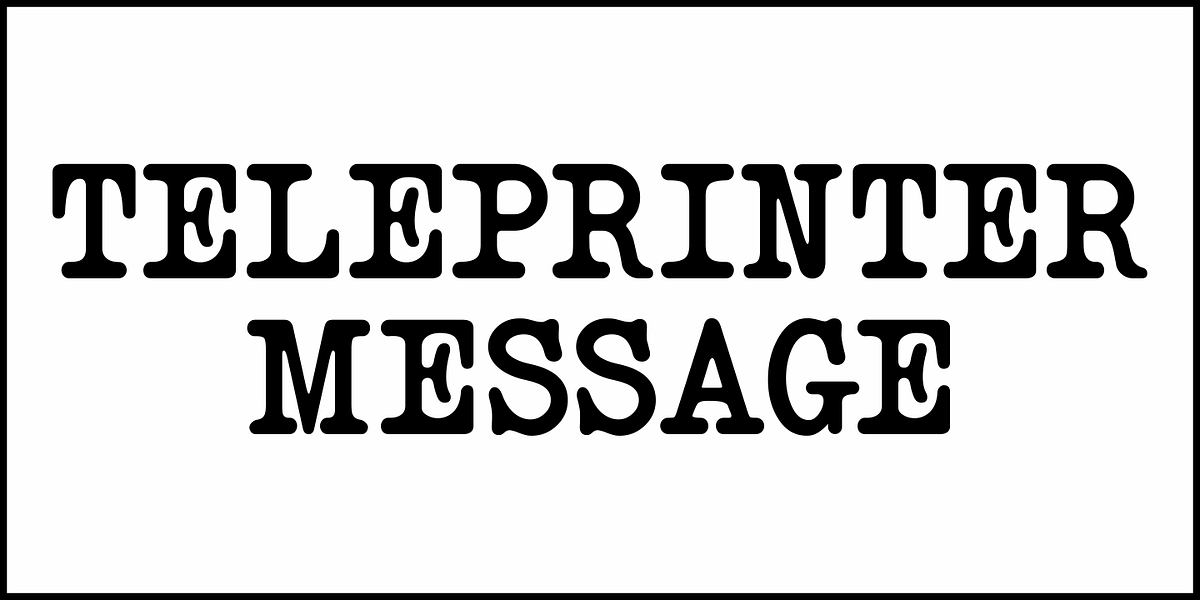 Teleprinter Message, a Font by Jeff Levine Fonts (Photo 2 of 5)