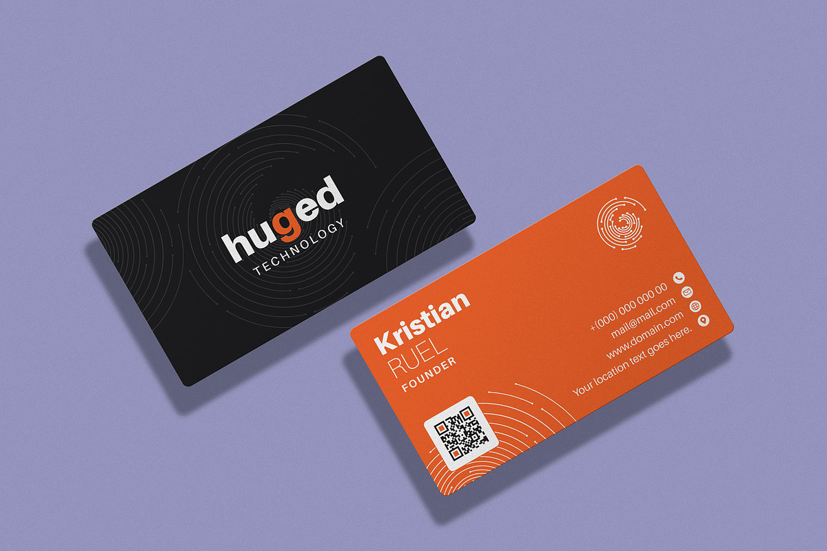 Technology Business Card Template, a Business Card Template by E-Type (Photo 3 of 4)