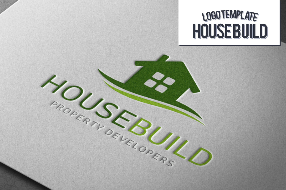 HouseBuild Logo, a Branding & Logo Template by Exit3