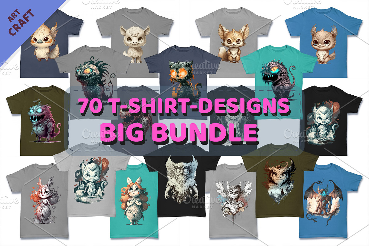 Big Bundle T-Shirt-designs., an Animal Illustration by KENO Mascots (Photo 1 of 4)