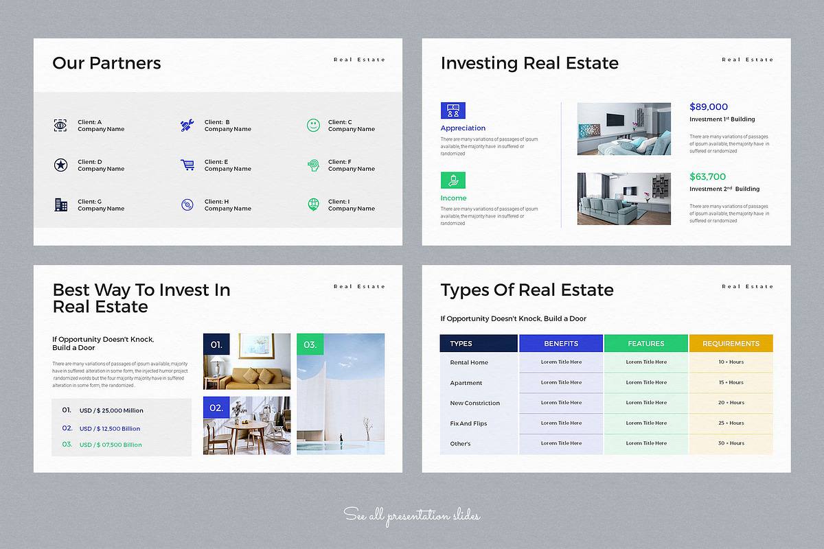 Real Estate Investment Presentation, a Presentation Template by ...