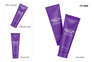 Matte Cosmetic Tubes Mockups Set