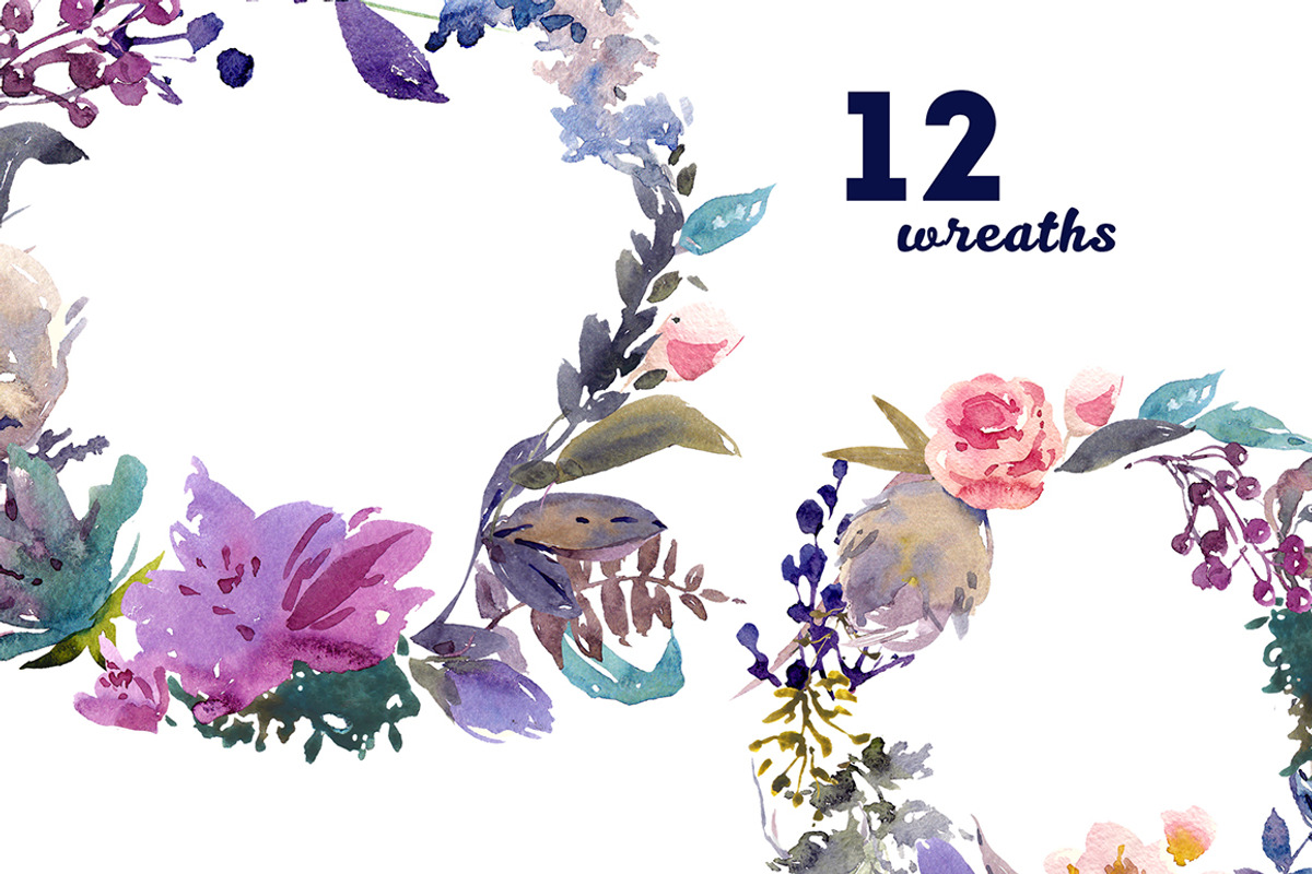 Meadow watercolor floral set, a Decorative Illustration by Tamaretto (Photo 8 of 8)