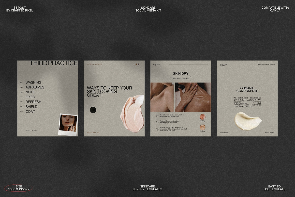 Luxury Skincare Instagram Posts, a Social Media Template by Crafted Pixel (Photo 9 of 10)