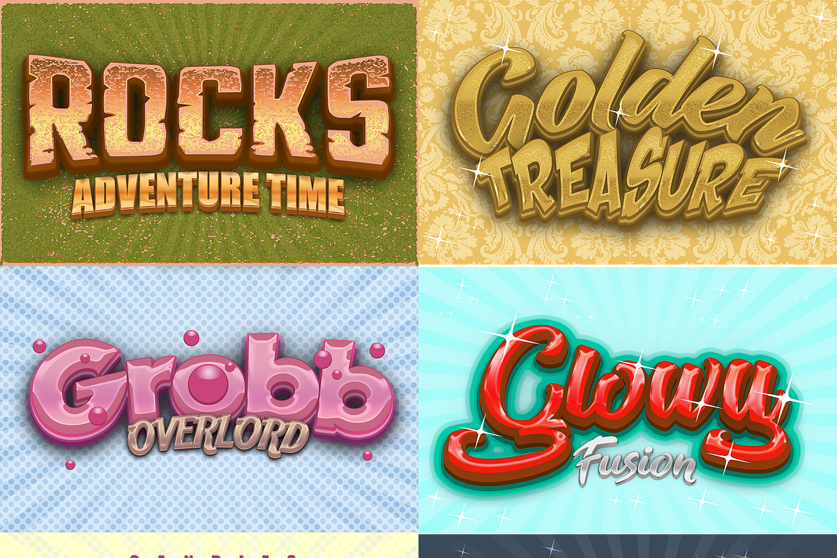 Game Logo Text Effect Styles Bundle preview 3