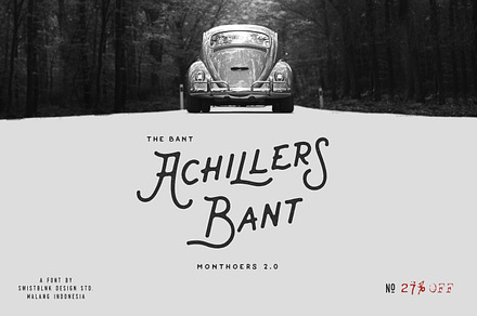 Bant Achillers Typeface, a Script Font by Swistblnk Std.