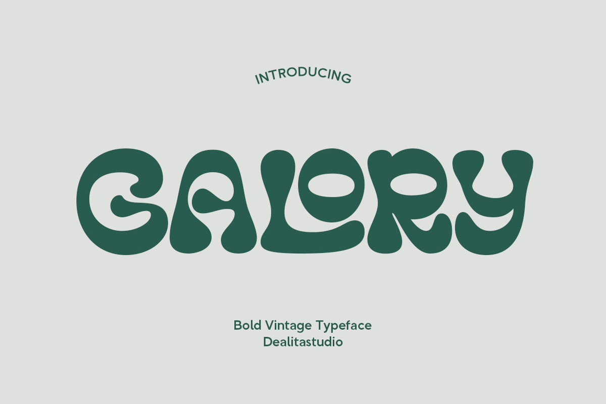 Galory – Retro Bold Display Font, a Serif Font by dealitastudio (Photo 1 of 10)