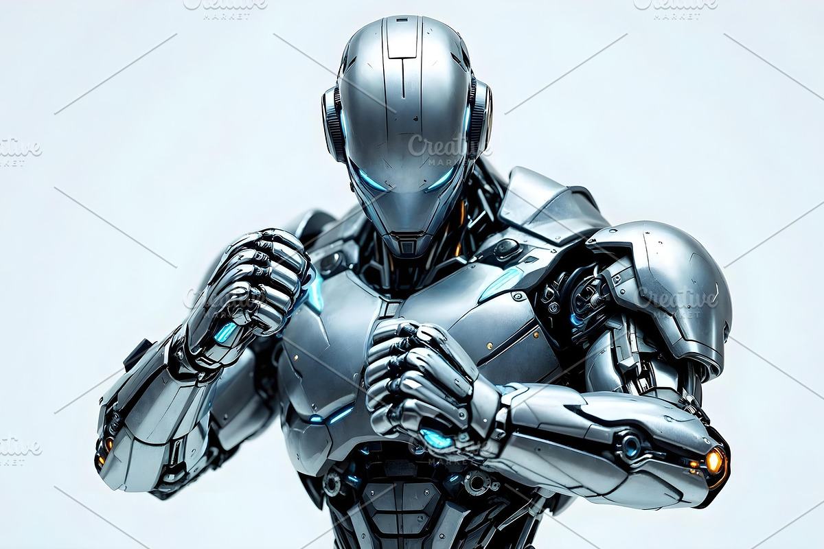 Futuristic robot warrior Ready for C, a Technology Photo by Stock Shape (Photo 3 of 4)