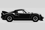 Sports Car Silhouette, an Illustration by balal (Thumbnail 2 of 9)