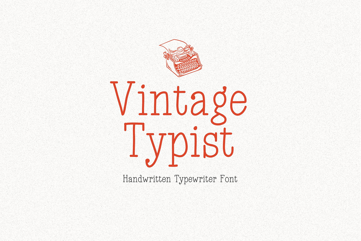 Vintage Typist - Typewriter Font, a Handwritten Font by HipFonts (Photo 2 of 9)