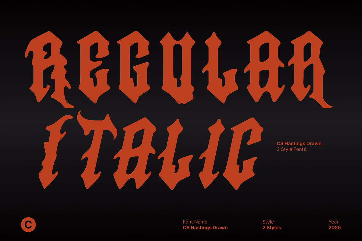 CS Hastings Drawn, a Blackletter Font by Craft Supply Co. (Photo 2 of 8)