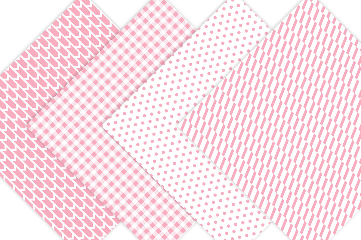 Pink Digital Paper - Light Pink, a Pattern Graphic by Leska's Digitals