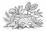 Mushroom Coloring Pages featuring, an Icon by Amazin_art (Thumbnail 4 of 9)