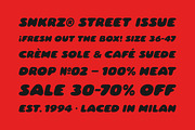 SNKRZ - Chunky Streetwear Font, a Sans Serif Font by pixelbuddha.net (Thumbnail 5 of 7)