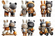 Whimsical Easter Rabbit And Bear, an Illustration by Black Bird Studio (Thumbnail 6 of 6)