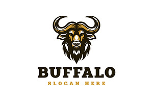 Buffalo Head Logo, a Branding & Logo Template by Pixes