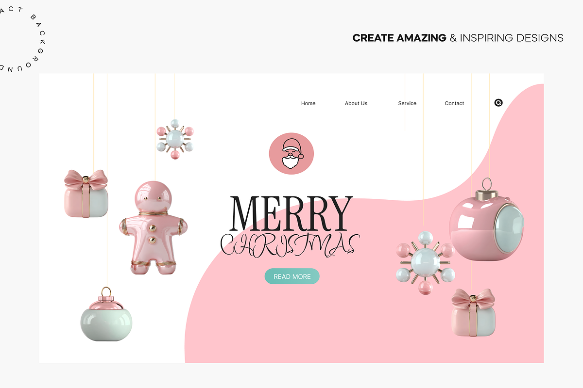 Glossy Pink Holiday Icons Set, a Solid Icon by Lumeno (Photo 4 of 6)