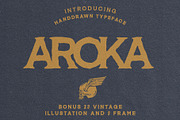 Aroka Serif + Free Illustration, a Serif Font by AROKA (Thumbnail 1 of 7)