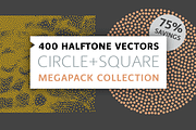 400 Vectors | Circle+Square Megapack, a Pattern Graphic by invisiblelayer (Thumbnail 1 of 5)