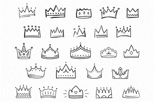 50 Hand Drawn Crowns