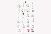 whimsical tea party clipart set, a Decorative Illustration by Patishop Art (Thumbnail 8 of 10)