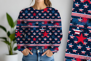 Freedom Fighter USA Stripe Seamless, a Pattern Graphic by Sharon Schwalbe
