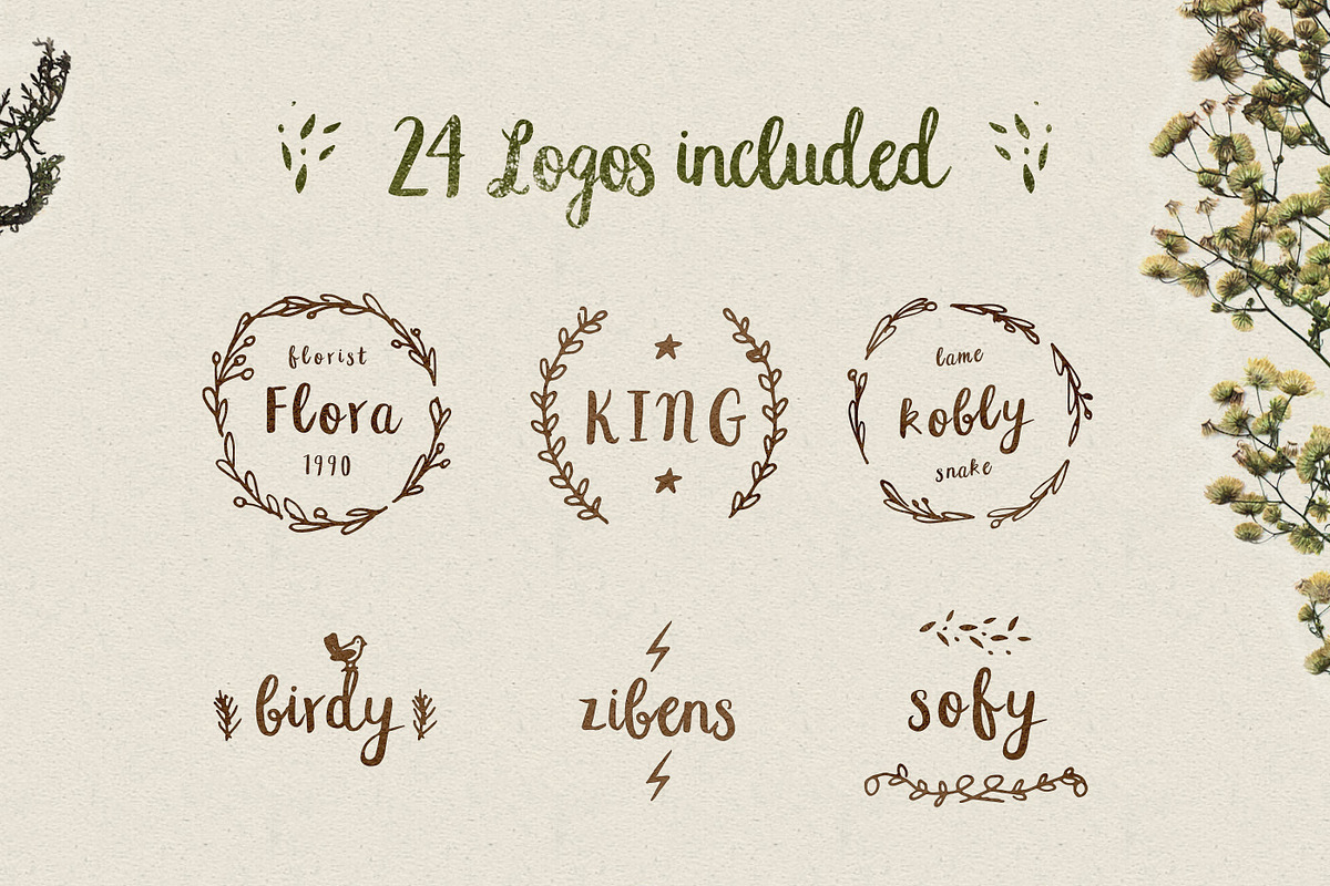 Peomy Extended Font & Illustrations, a Script Font by Wild Ones (Photo 8 of 13)