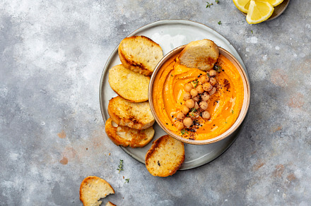 Healthy Homemade chickpea Hummus, a Food & Drink Photo by Marina_Pronina