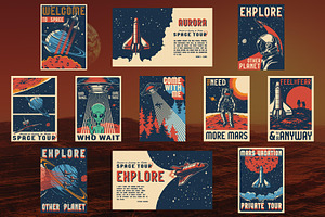 18 Retro Space Posters