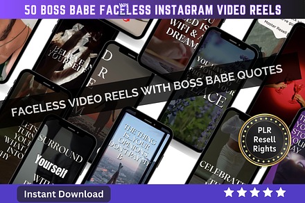 50 Boss Babe Faceless Video Reels