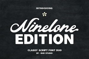 Ninelone Edition, a Script Font by StudioRhd