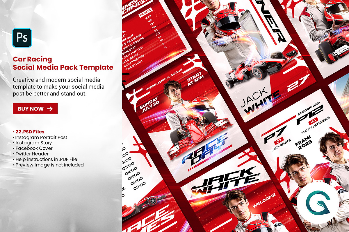Car Racing Social Media Template