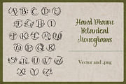 Botanical Monograms Vector, PNG, OTF, an Illustration by MyNatureGraphics (Thumbnail 1 of 4)