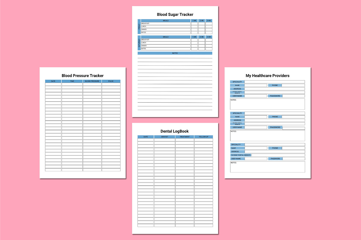 2026 Medical Tracker KDP Interior, a Stationery Template by Shumaya (Photo 5 of 6)