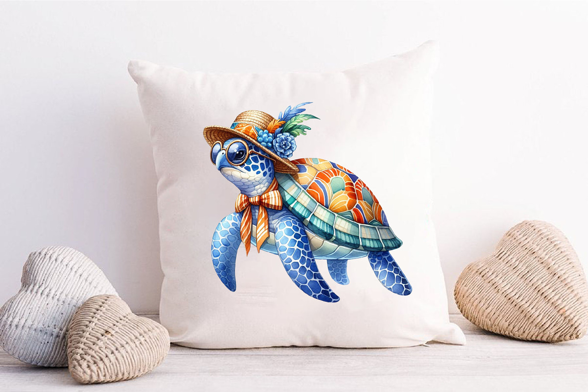 Watercolor Beach Sea Turtle PNG, a Graphic by CitraGraphics (Photo 5 of 6)