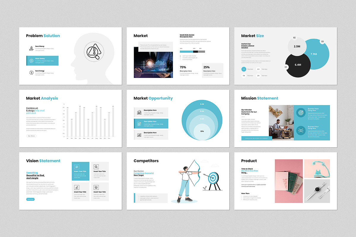 Pitch-Deck Presentation Template, a Presentation Template by GenerousArt (Photo 3 of 8)