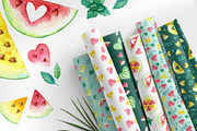Watermelons Clipart & Patterns, a Food Illustration by Valin Malin (Thumbnail 14 of 14)