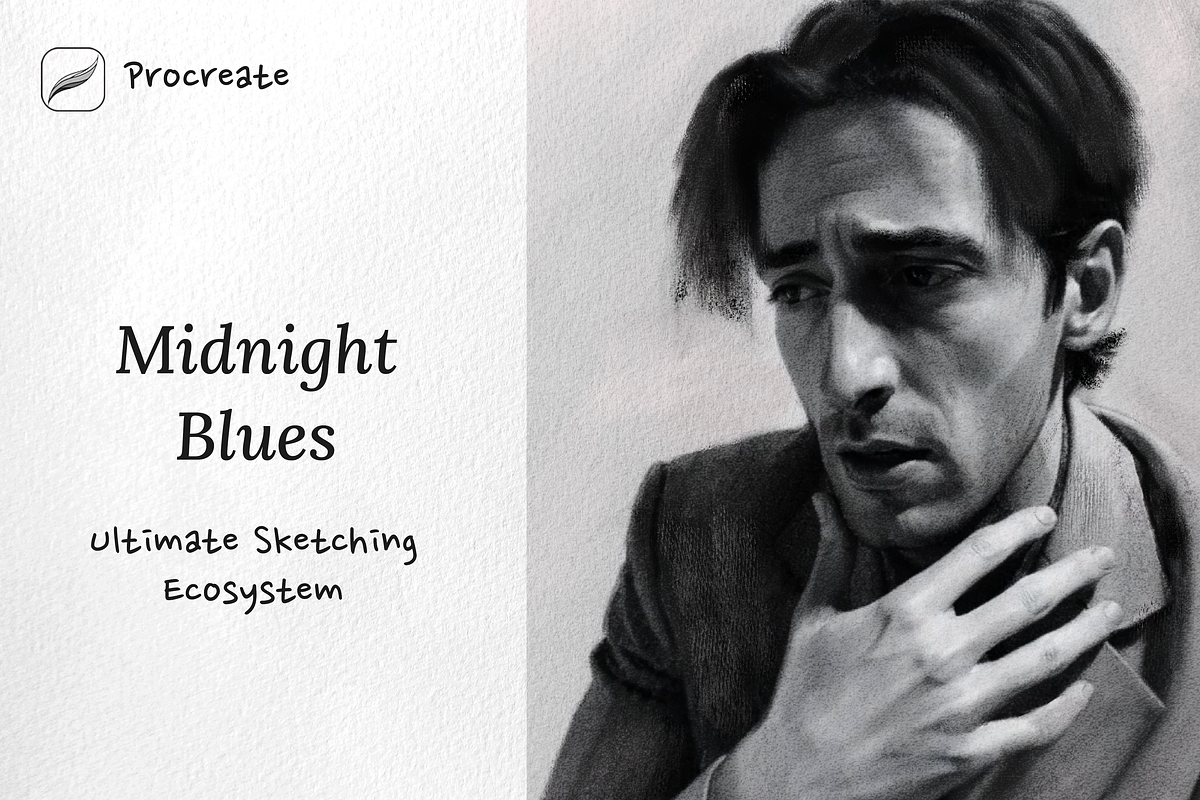 Procreate Midnight Blues, a Brush Add-On by Brush Moment (Photo 1 of 15)