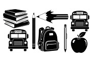 Back To School Silhouette Bundle, an Illustration by Designer_Momina (Thumbnail 43 of 51)