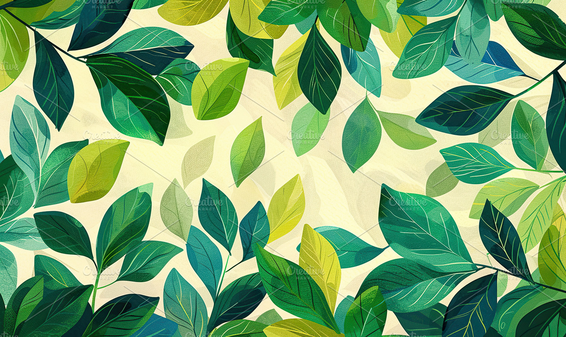 Lush Green Foliage Background, Gener, a Photo by LOGOCREATIVE