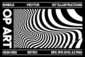Op Art - Vector backgrounds bundle