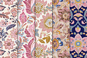 Vintage Boho Floral Digital Paper, a Pattern Graphic by Maishop (Thumbnail 3 of 3)