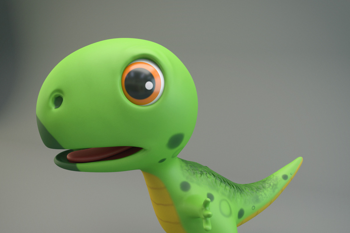 Cartoon Dinosaur, an Animal 3D Model by XYZ Space (Photo 1 of 6)
