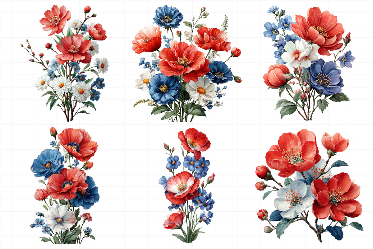 Wildflowers Spring Brushstroke Clipa, an Illustration by Daily.Designs (Photo 6 of 8)