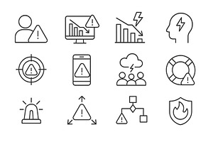 Icons illustrating various alerts, a Technology Photo by ZinetroN