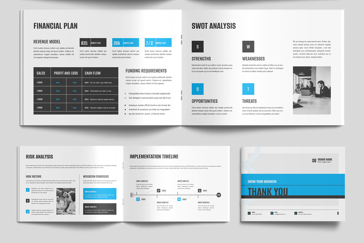 Business Plan Brochure Layout, a Brochure Template by MightyDesign (Photo 6 of 9)