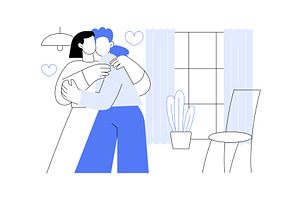 Lesbian couple isolated cartoon, a Person Illustration by Visual Generation